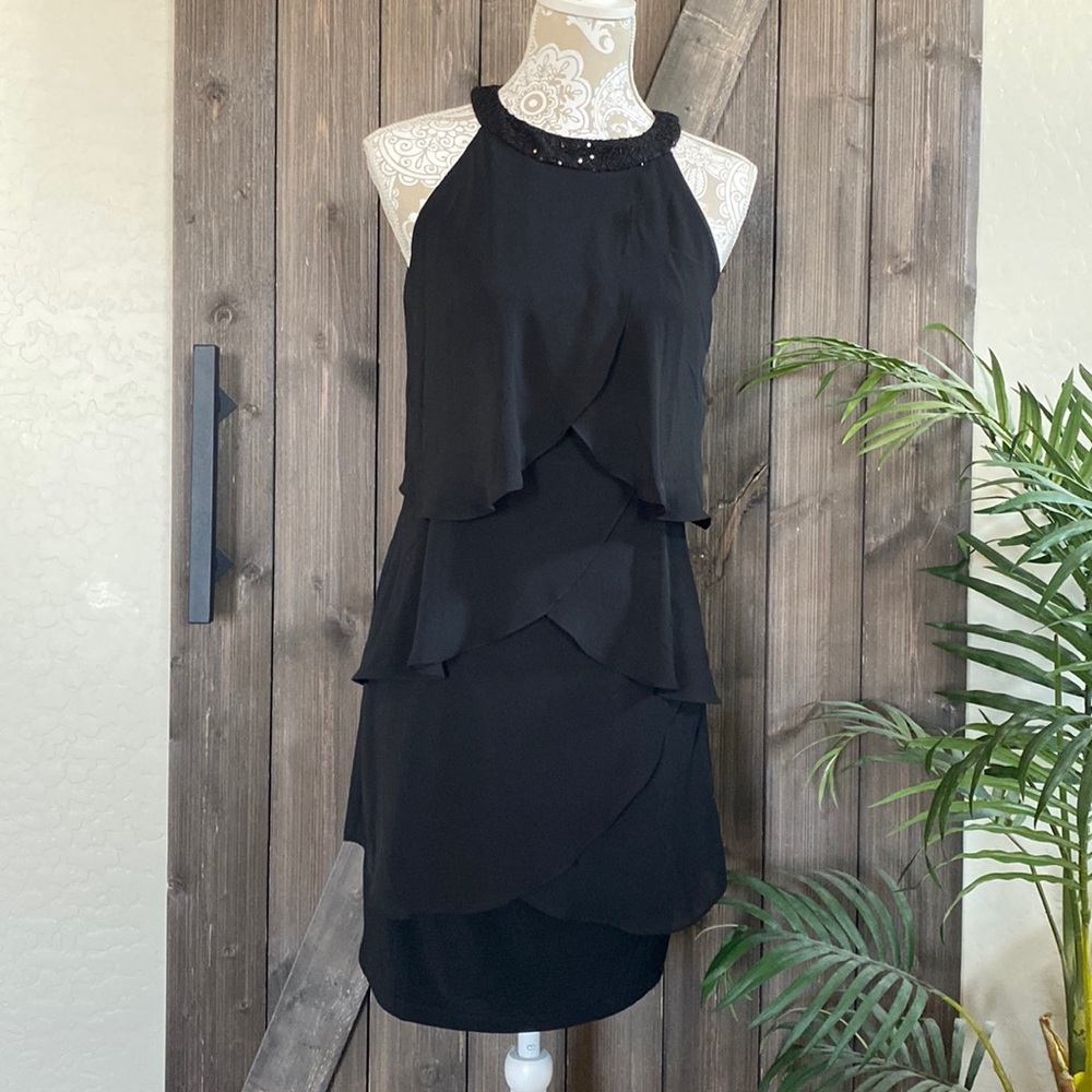 Sequined Layered Cocktail Dress